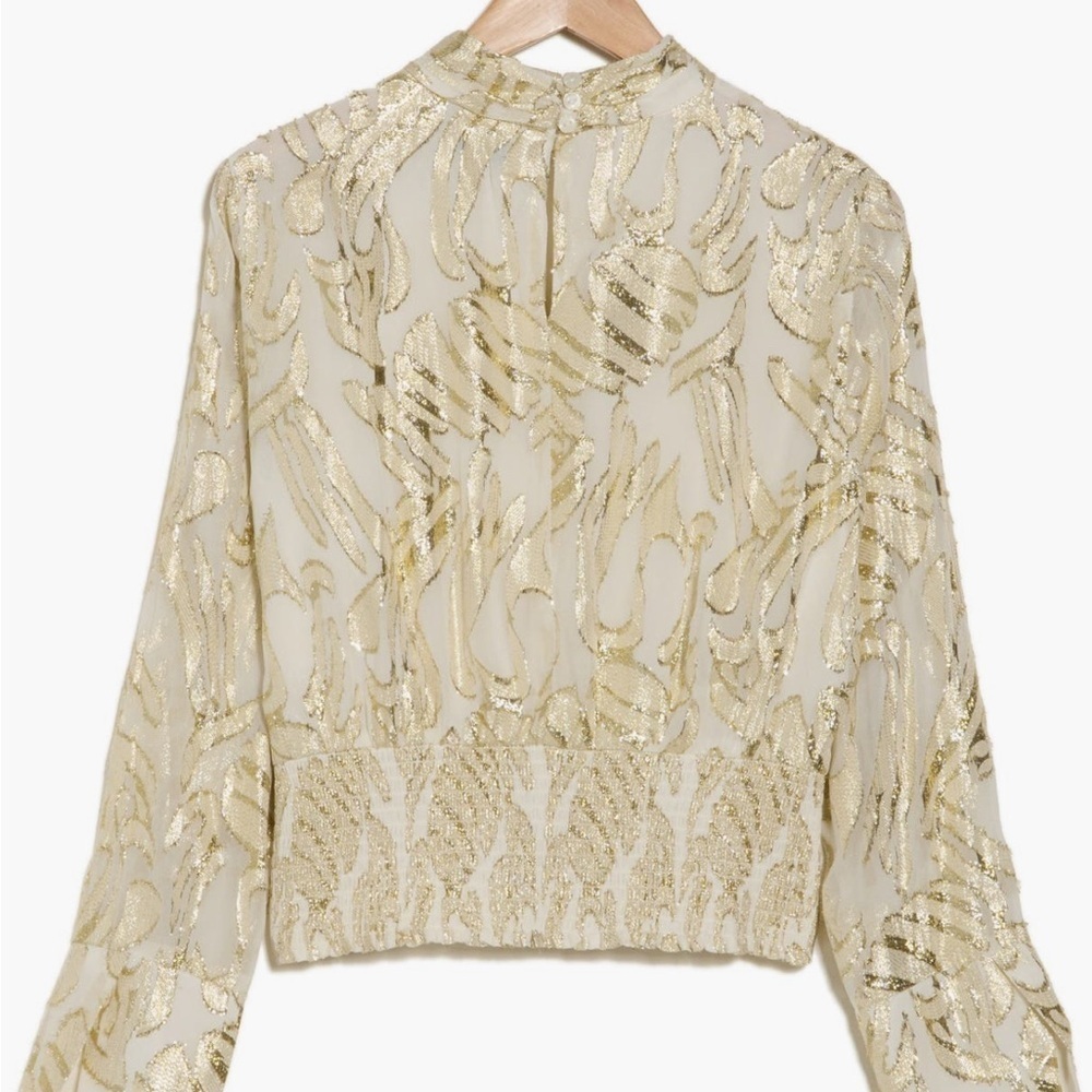 Parker
Women's White The Piper Top
size S cream and gold - Picture 5 of 6